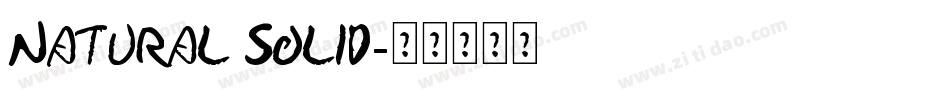 Natural Solid字体转换